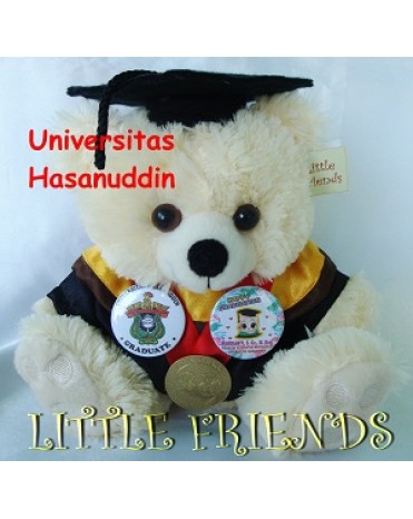 Boneka Wisuda Universitas Hasanuddin - Kesehatan Masyarakat (25 cm)